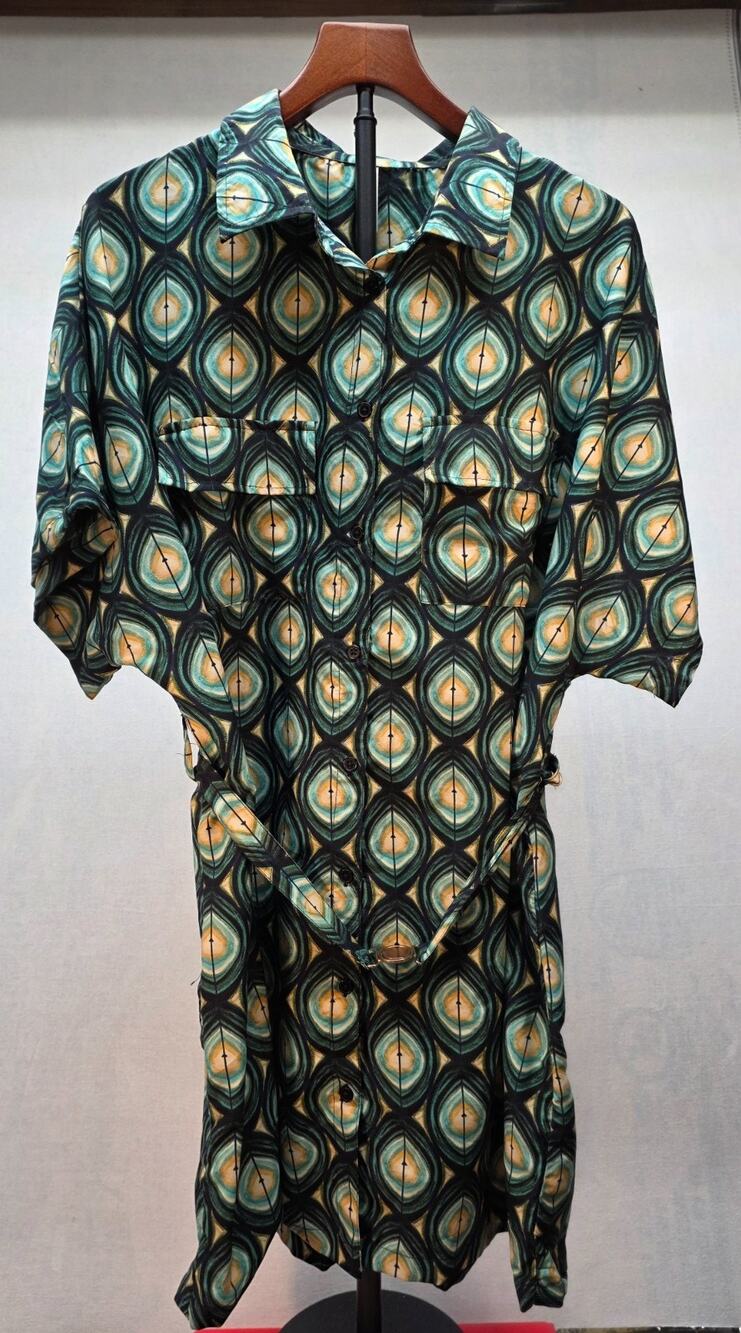 Truly 4 You Short‎ Sleeve Belted Retrostyle 70s Vibe Boho Womens Dress (XL)